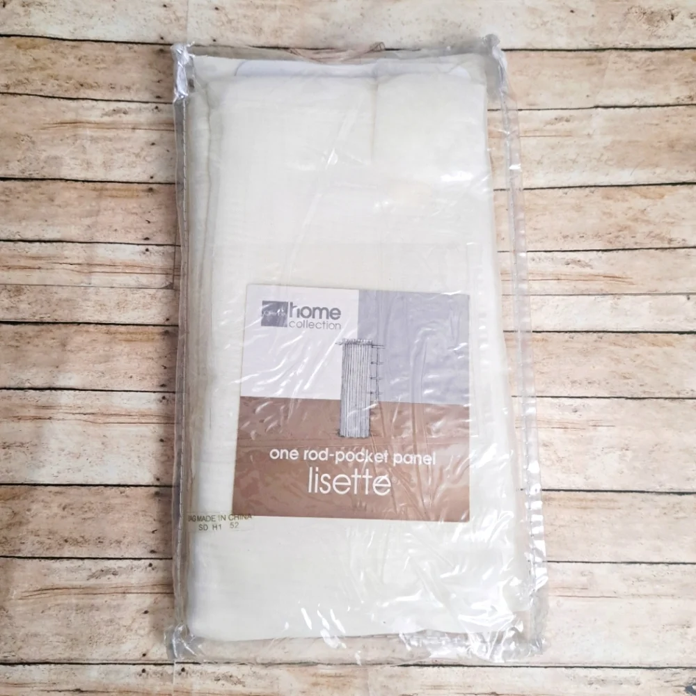 Lot of 3 JCP Home Collections Lisette One-Rod Pocket Panel Cream 60